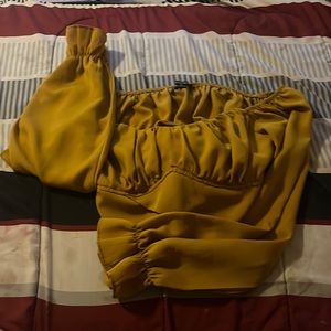 Yellow Long Sleeve Blouse